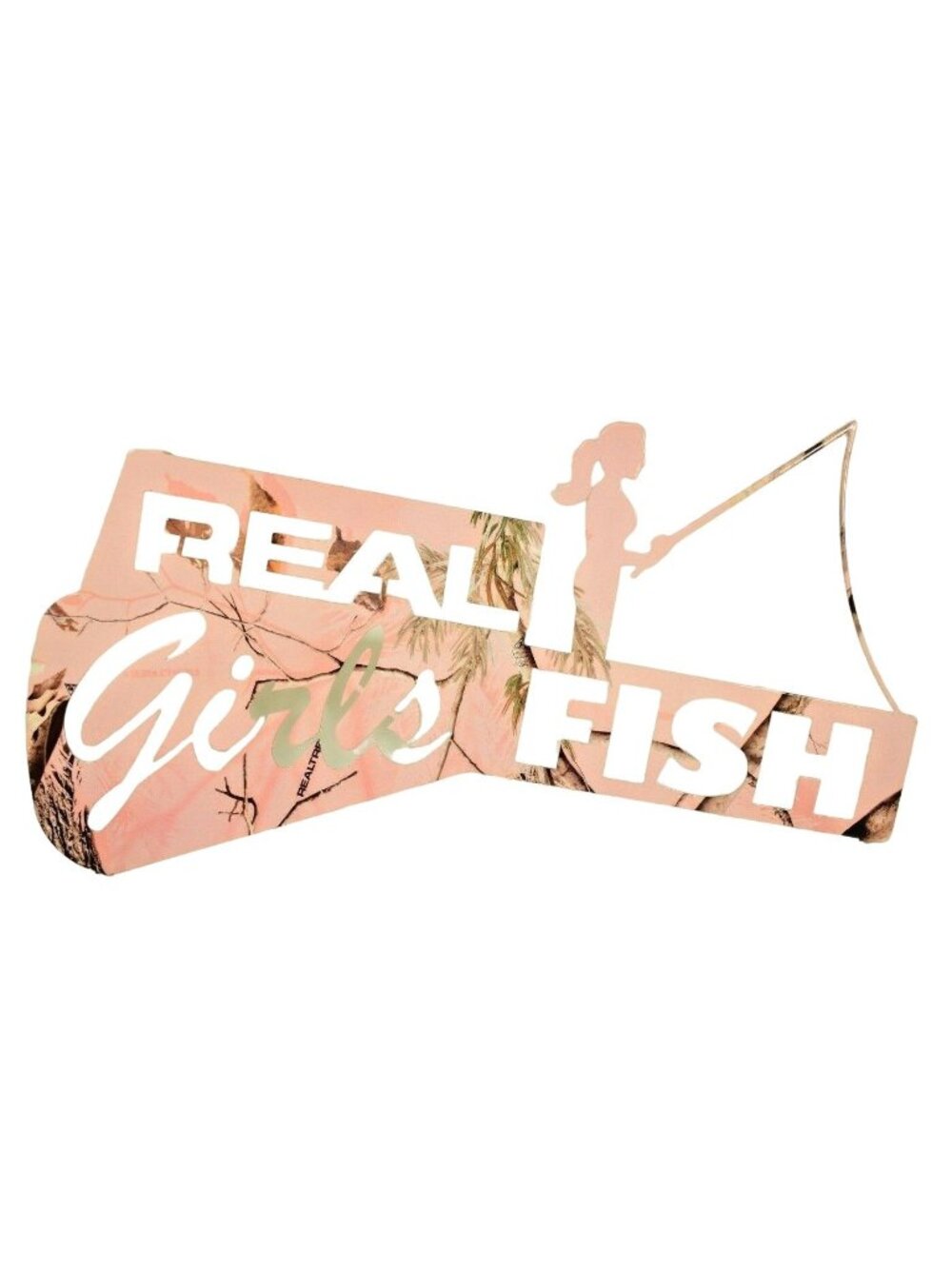 Real Girls Fish 22 inch Laser Cut Metal Decorative Hanging Wall Art  Fishing